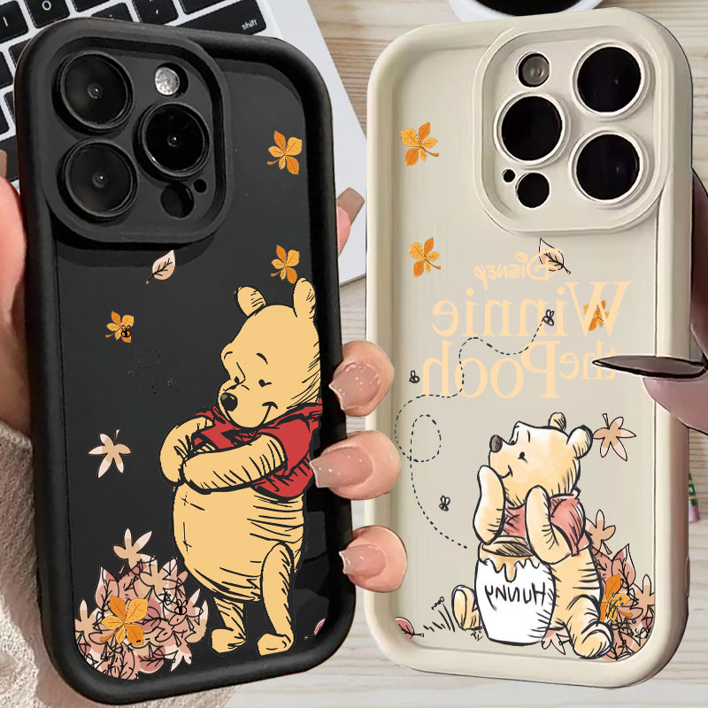 Phone Cases Iphone 15 Pro Max - Autumn Winnie The Pooh Leaves Case
