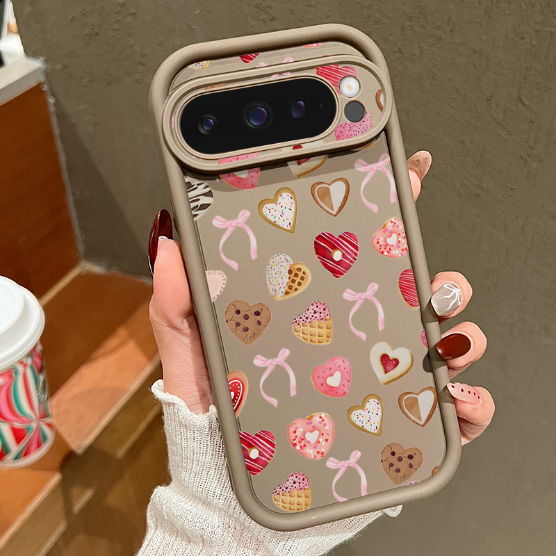 Phone Cases Google Pixel 9 - Love Hearts Bow Pattern Phone Case