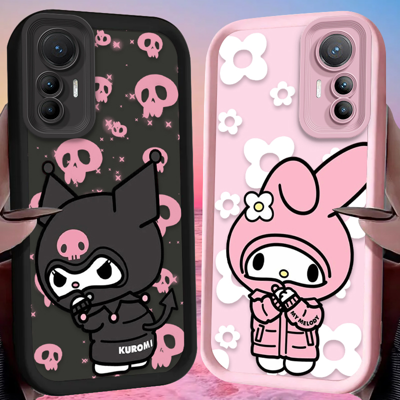 Phone Cases Cute - Kuromi Melody Cute Down Jacket Phone