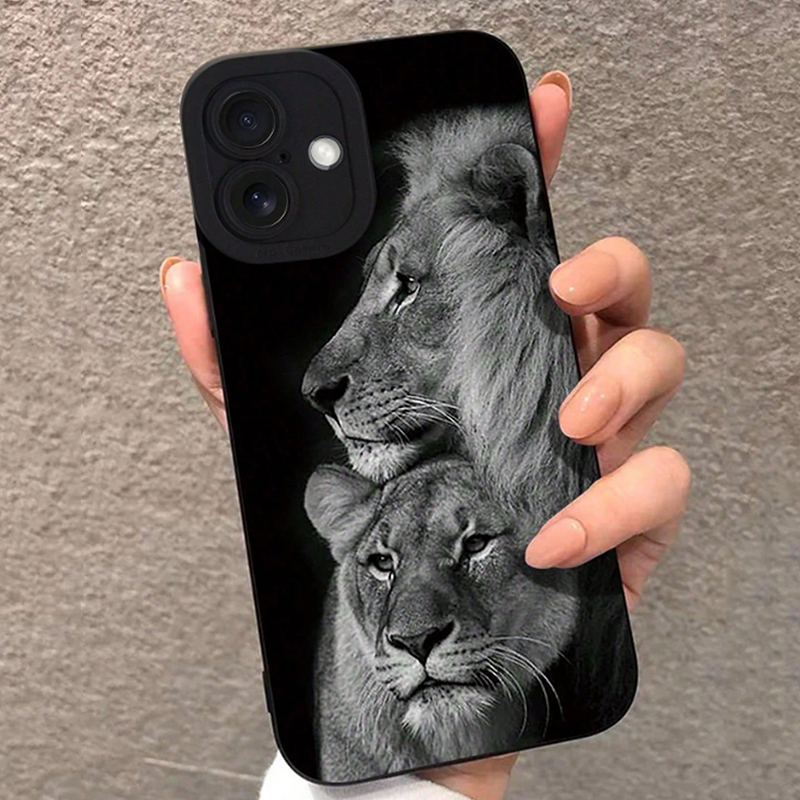 Phone Cases For Iphone 15 - Detailed and Perforated Colorful Lion Print