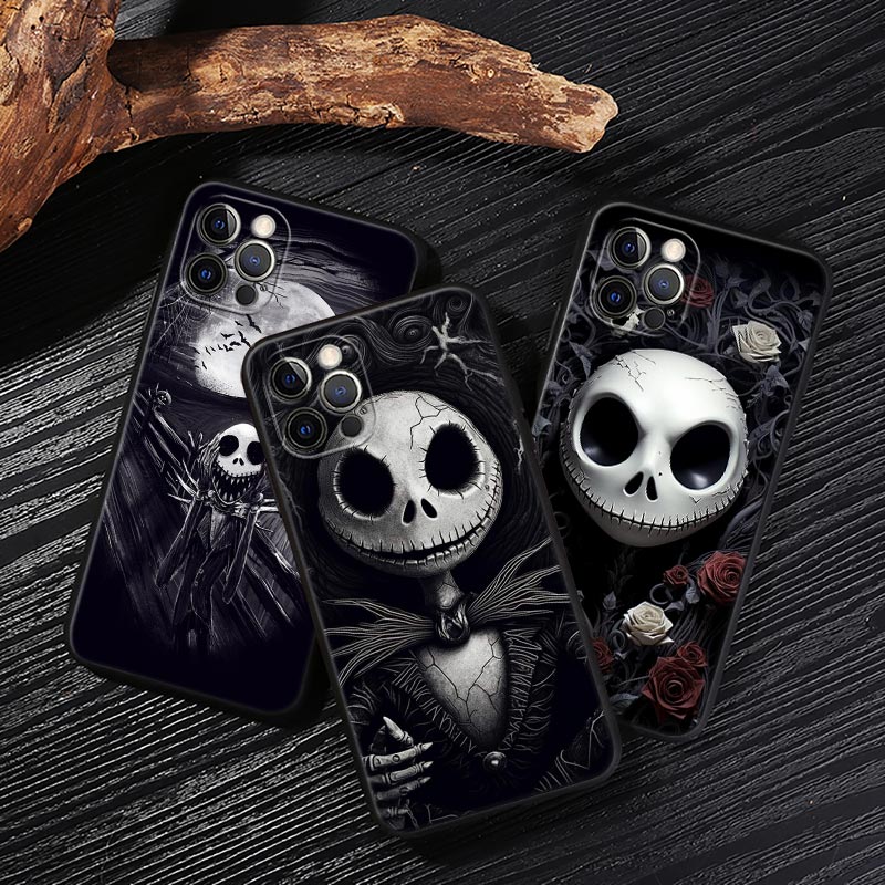 Phone Cases Iphone 15 Pro Max - Jack Skellington Black Art Disney Case