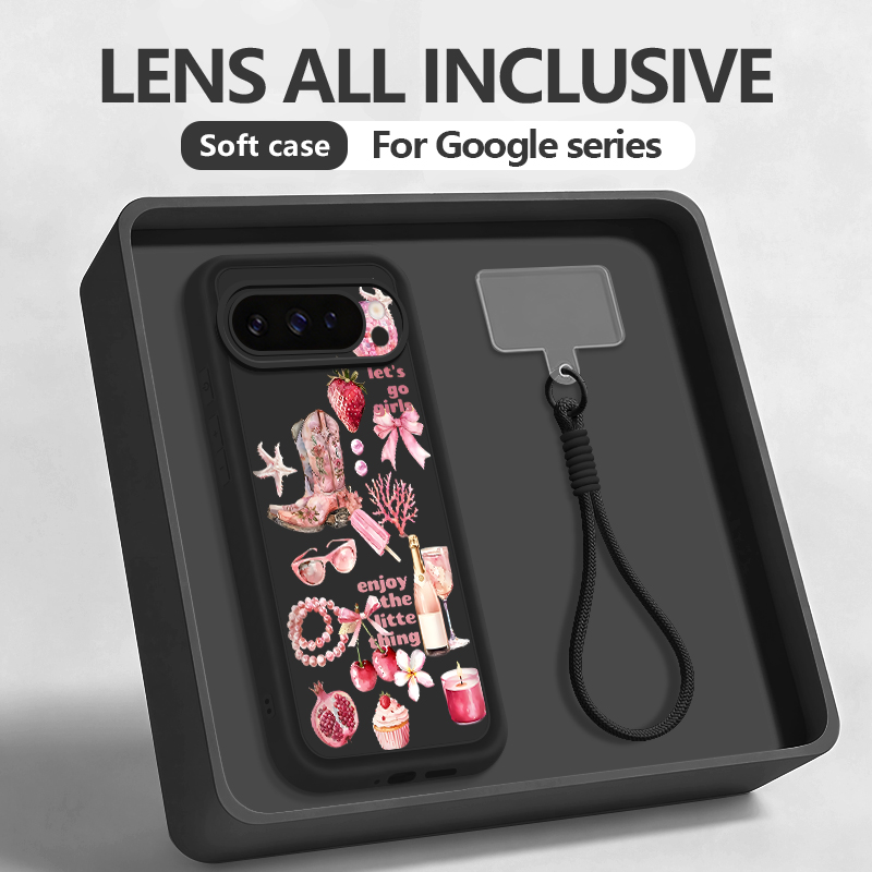 Strawberry Cherry Print Phone  - Phone Cases Google Pixel 9 리뷰 및 가격