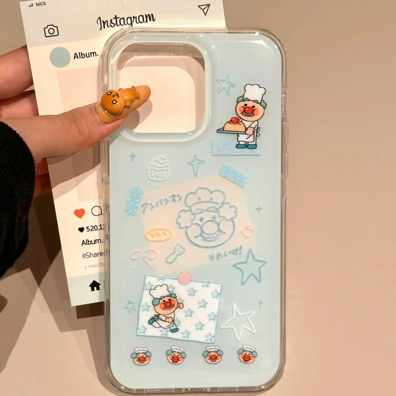 Korean Ins Blue Chef Old Man C - Phone Cases Kawaii 리뷰 및 가격