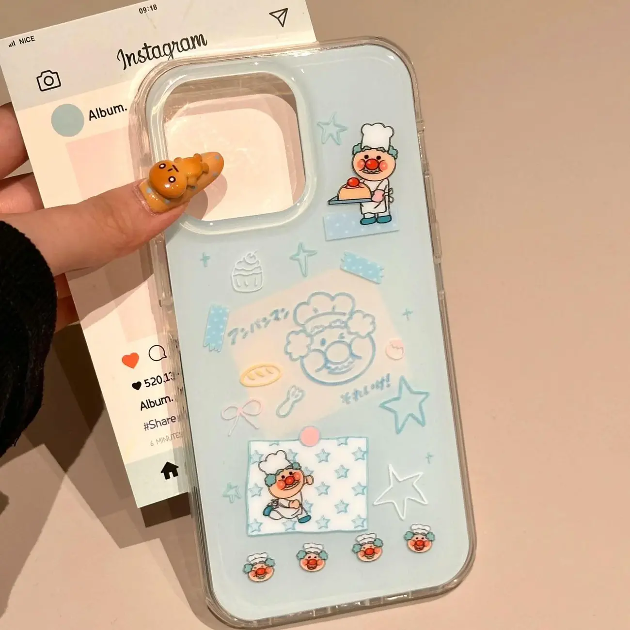 Korean Ins Blue Chef Old Man C - Phone Cases Kawaii 리뷰 및 가격