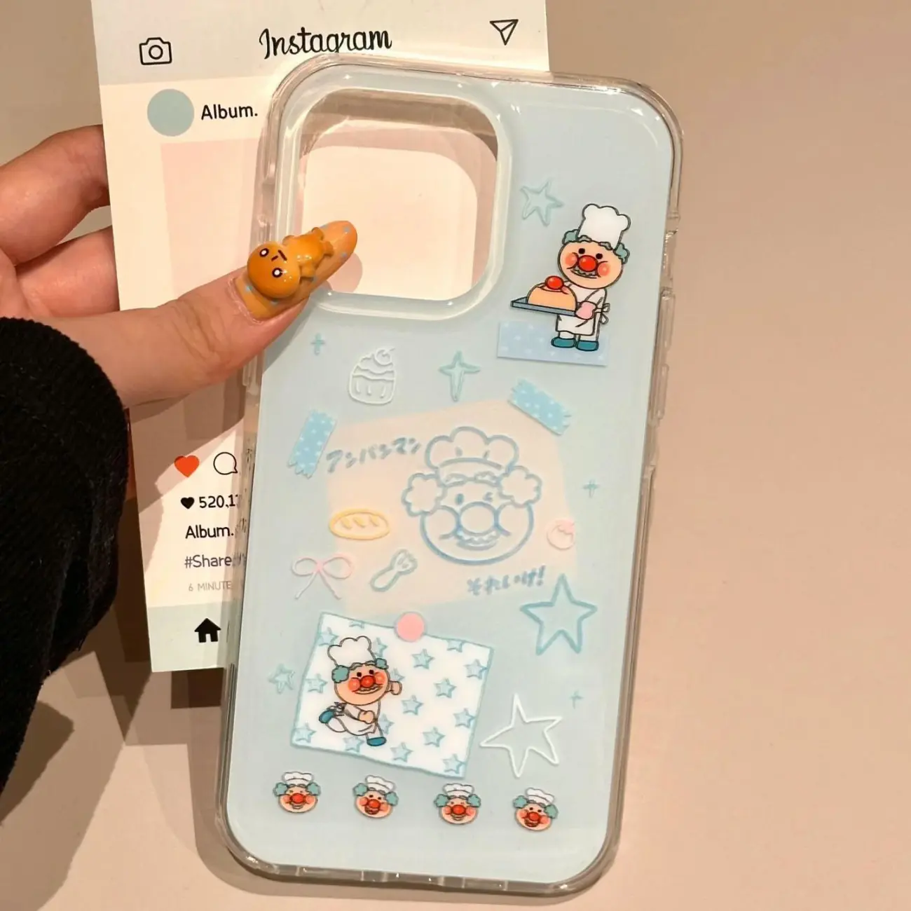 Korean Ins Blue Chef Old Man C - Phone Cases Kawaii 리뷰 및 가격