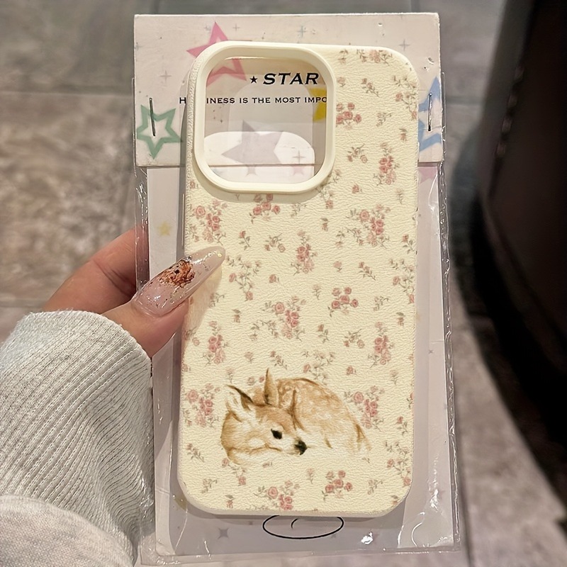 Cute Deer Full Floral Pattern  - Phone Cases Cute 리뷰 및 가격
