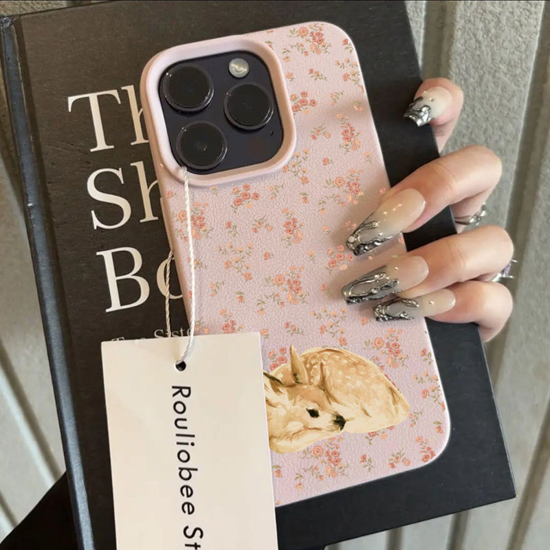 Cute Deer Full Floral Pattern  - Phone Cases Cute 리뷰 및 가격