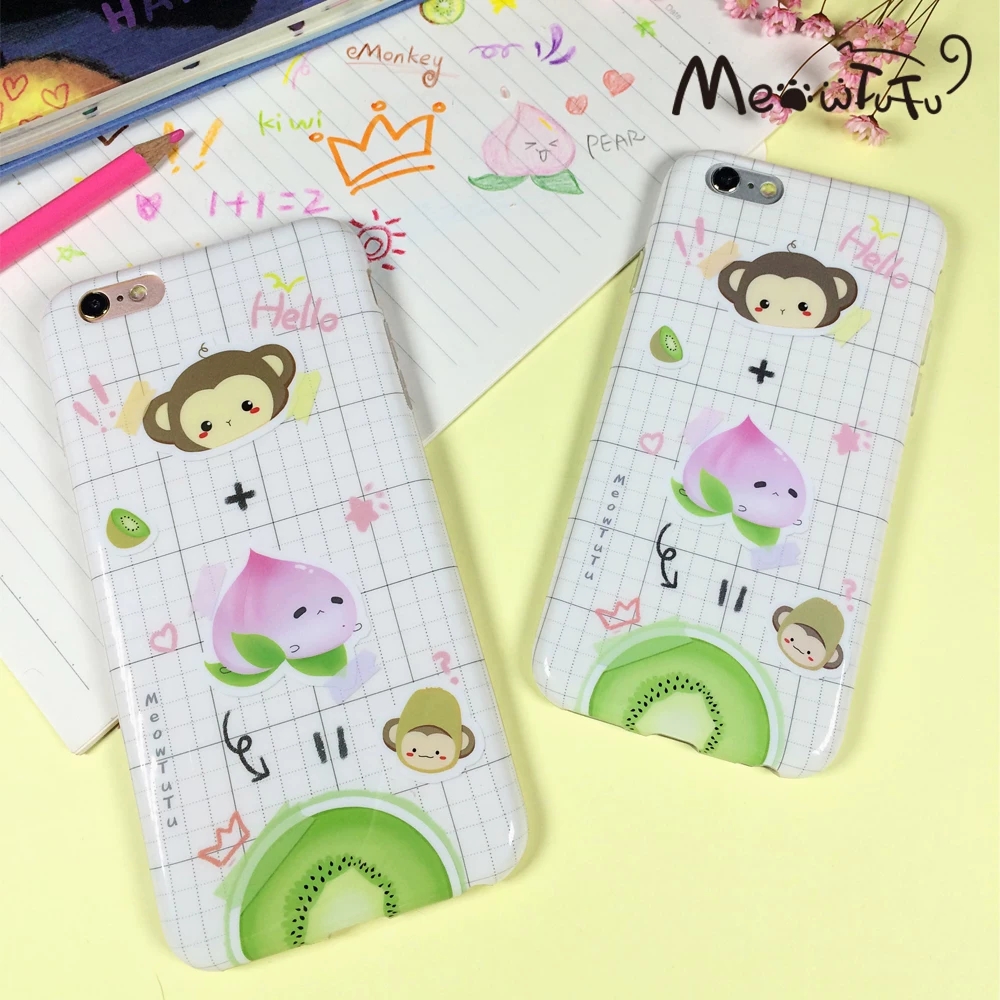 Cute Monkey Peach Kiwi Kawaii  - Phone Cases Kawaii 리뷰 및 가격