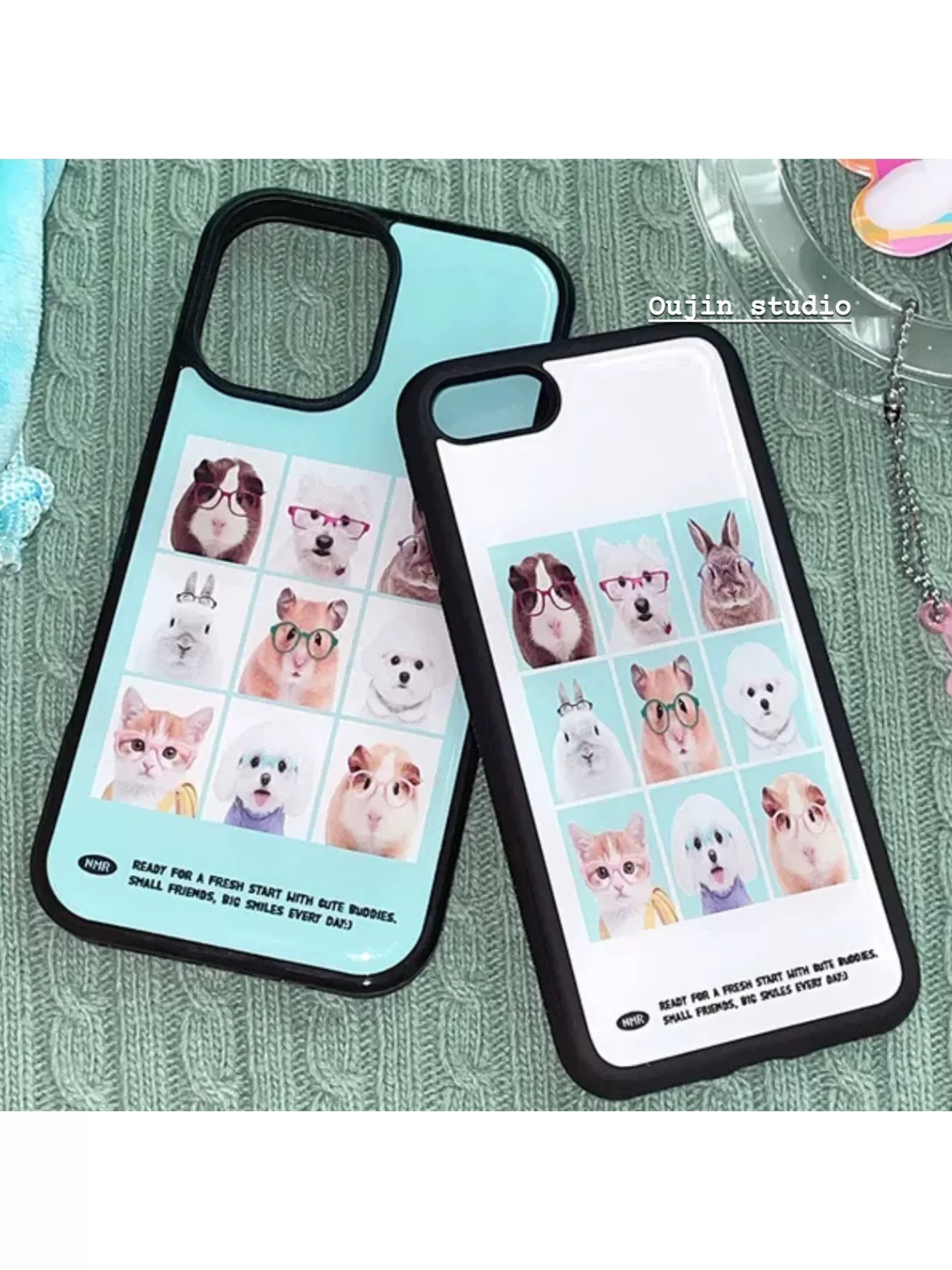 Korean Cute Animal Head Sticke - Phone Cases Kawaii 리뷰 및 가격