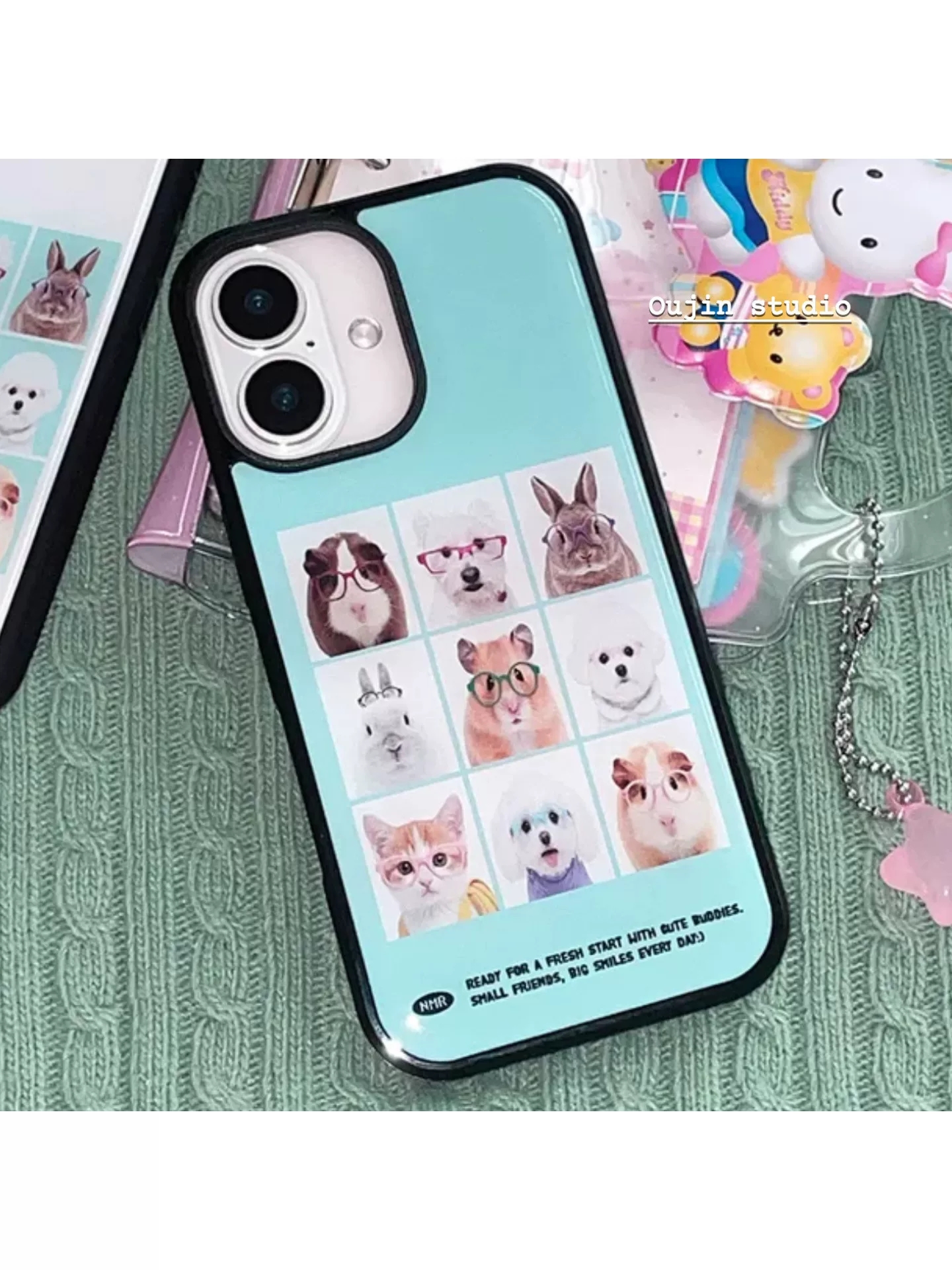 Korean Cute Animal Head Sticke - Phone Cases Kawaii 리뷰 및 가격
