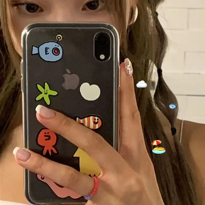 Ins Kawaii Ocean Creatures Cut - Phone Cases Kawaii 리뷰 및 가격