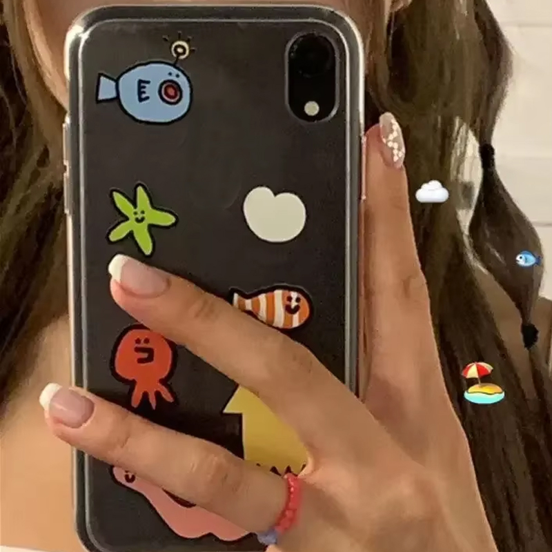 Ins Kawaii Ocean Creatures Cut - Phone Cases Kawaii 리뷰 및 가격