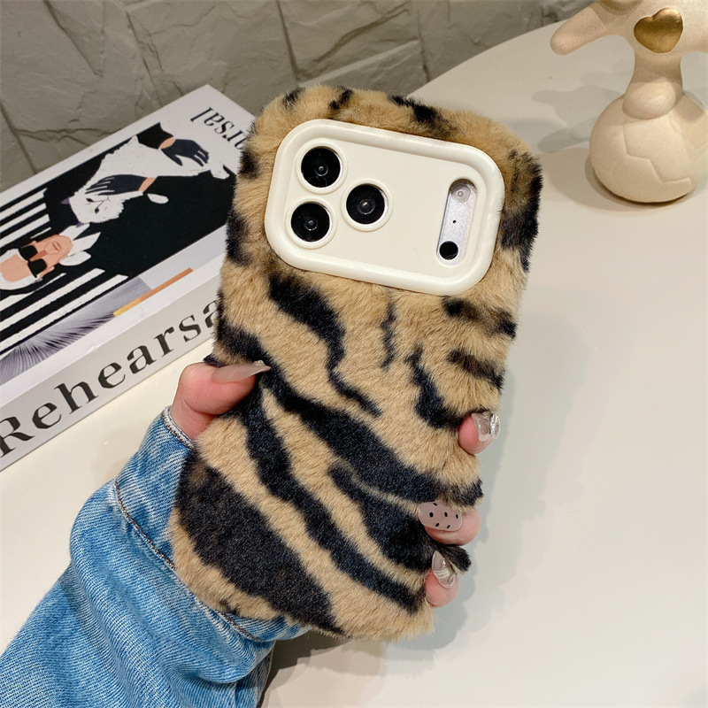Luxury Zebra Pattern Fluffy Pl - Phone Cases For Iphone 15 리뷰 및 가격