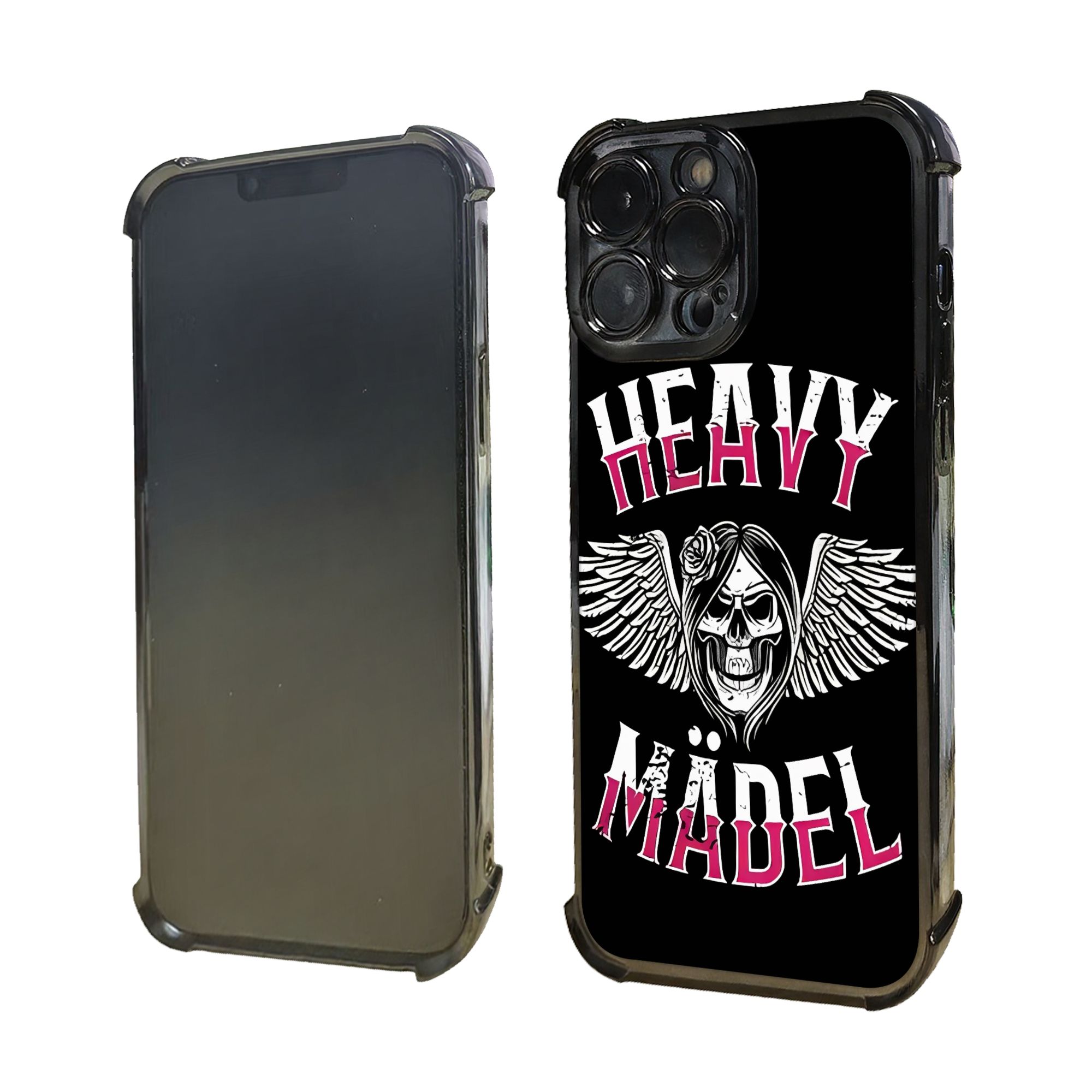 Skull Biker Girl Female Woman  - Phone Cases Metal 리뷰 및 가격