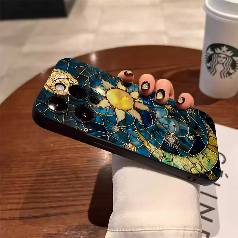 Aesthetic Sun Moon Print Phone - Phone Cases For Samsung S21 5G 리뷰 및 가격