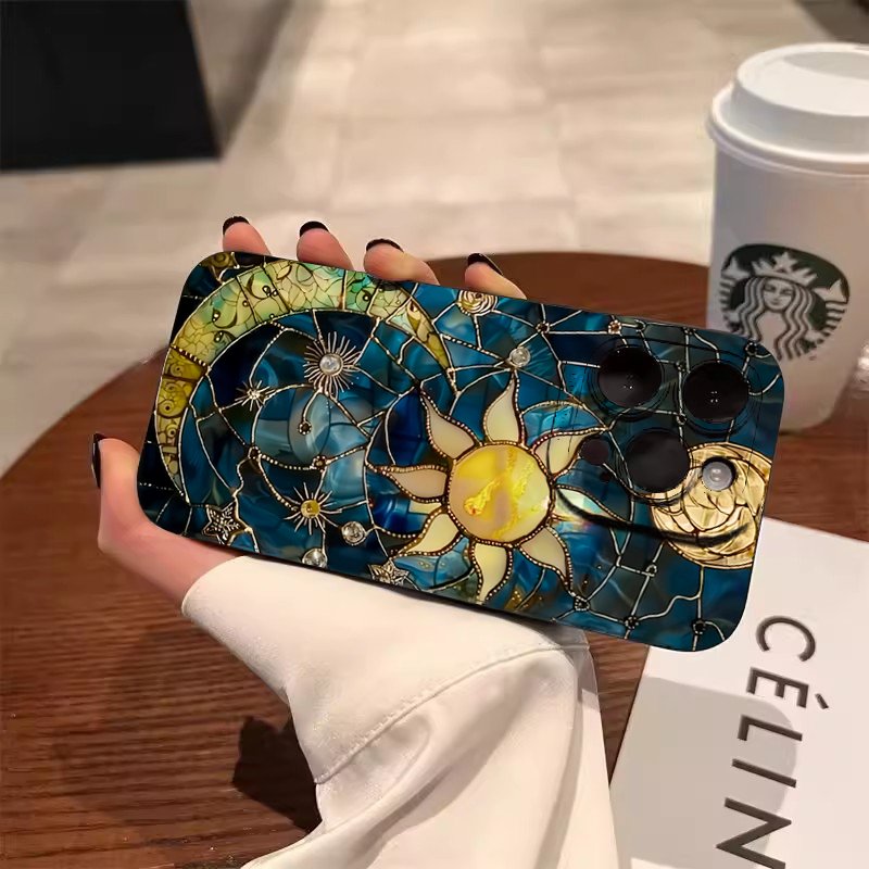 Aesthetic Sun Moon Print Phone - Phone Cases For Samsung S21 5G 리뷰 및 가격