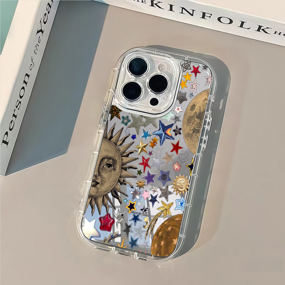 Celestial Gold Glitter Mirror  - Phone Cases For Iphone 15 리뷰 및 가격