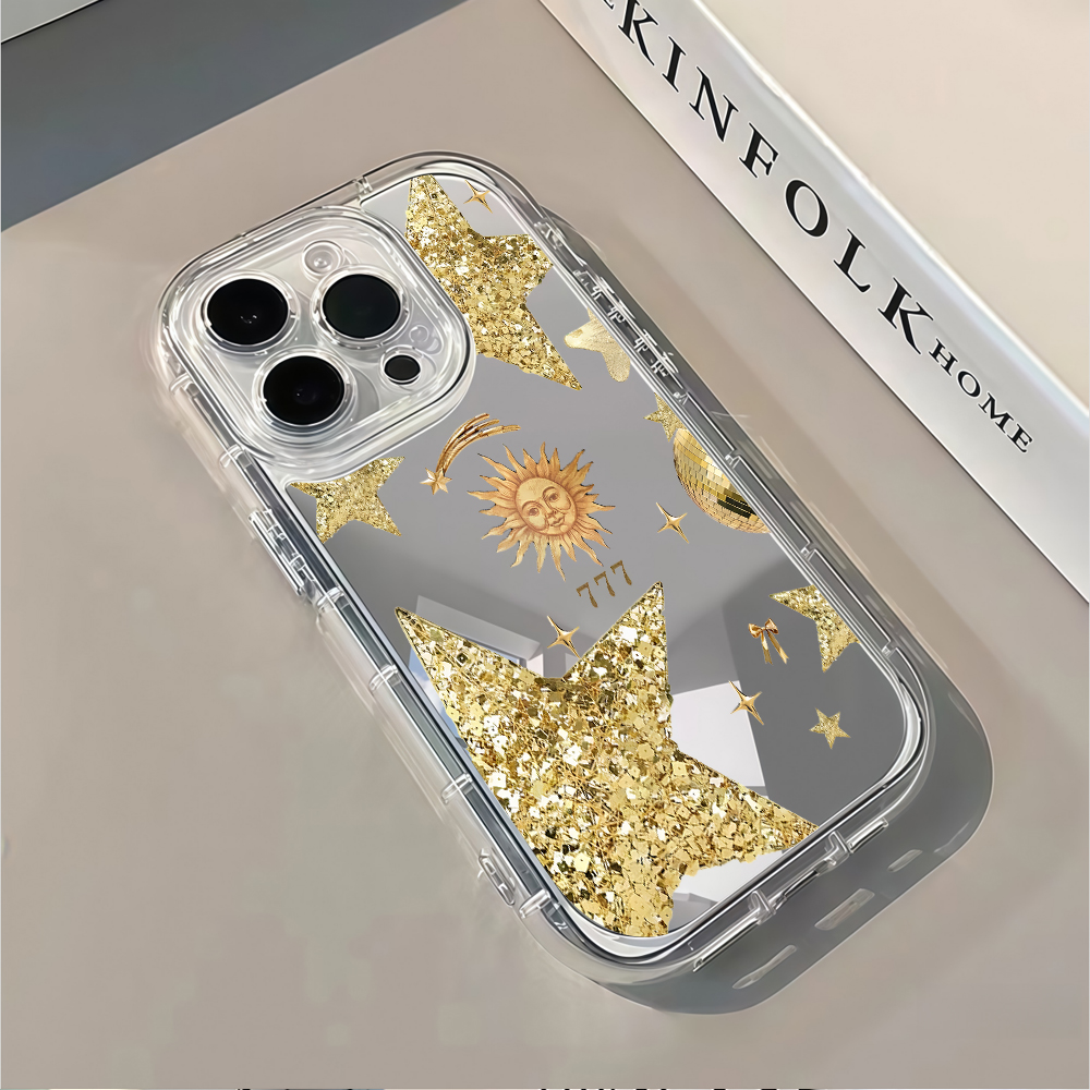 Celestial Gold Glitter Mirror  - Phone Cases For Iphone 15 리뷰 및 가격