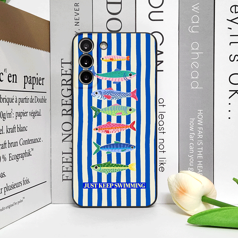 Cute Striped Pattern Sardines  - Phone Cases Cute 리뷰 및 가격