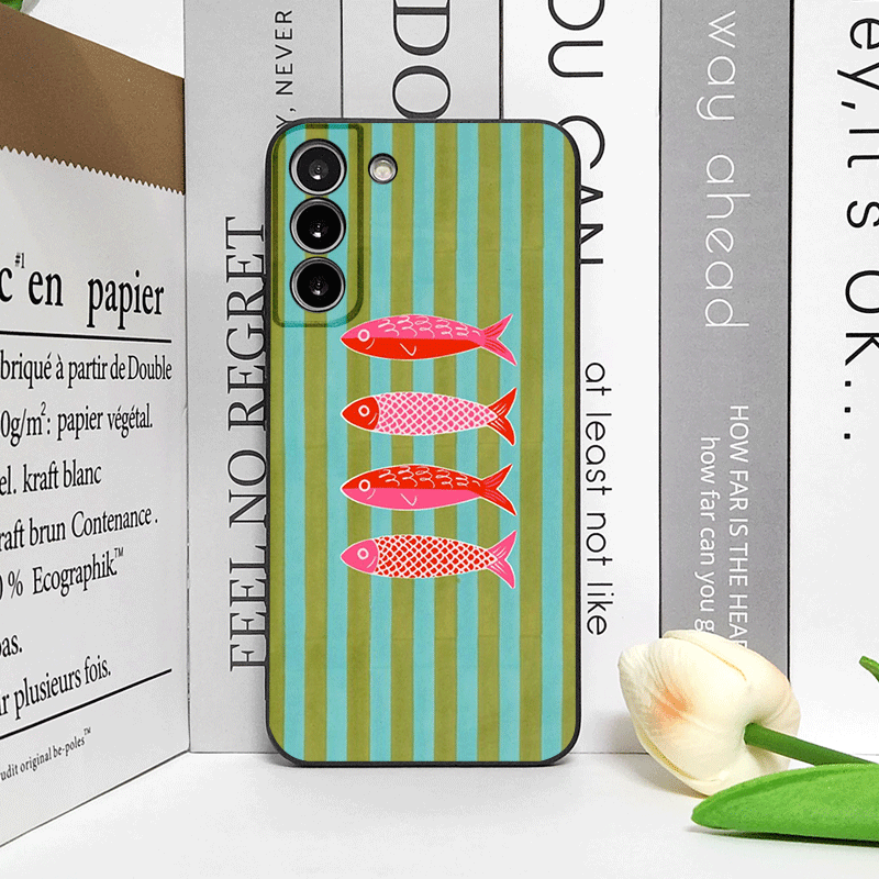 Cute Striped Pattern Sardines  - Phone Cases Cute 리뷰 및 가격