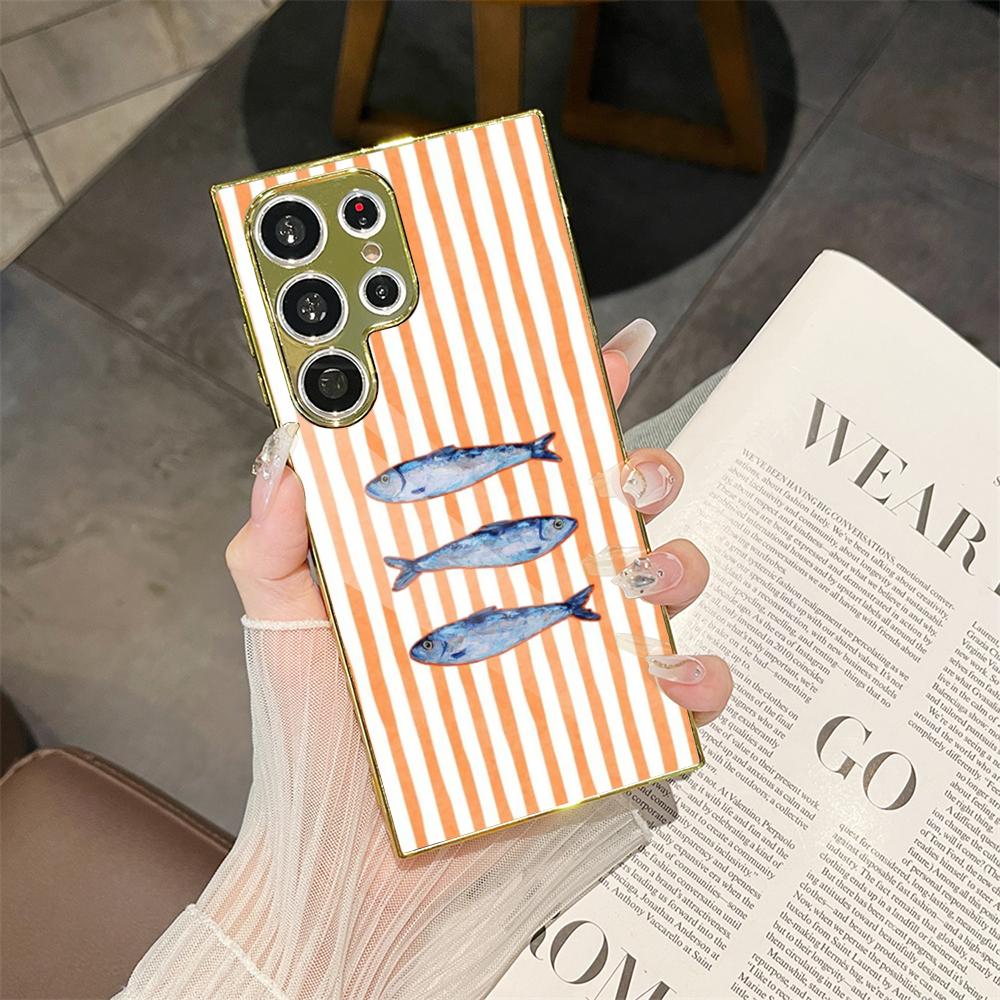 Ocean Life Striped Phone Case  - Phone Cases Metal 리뷰 및 가격