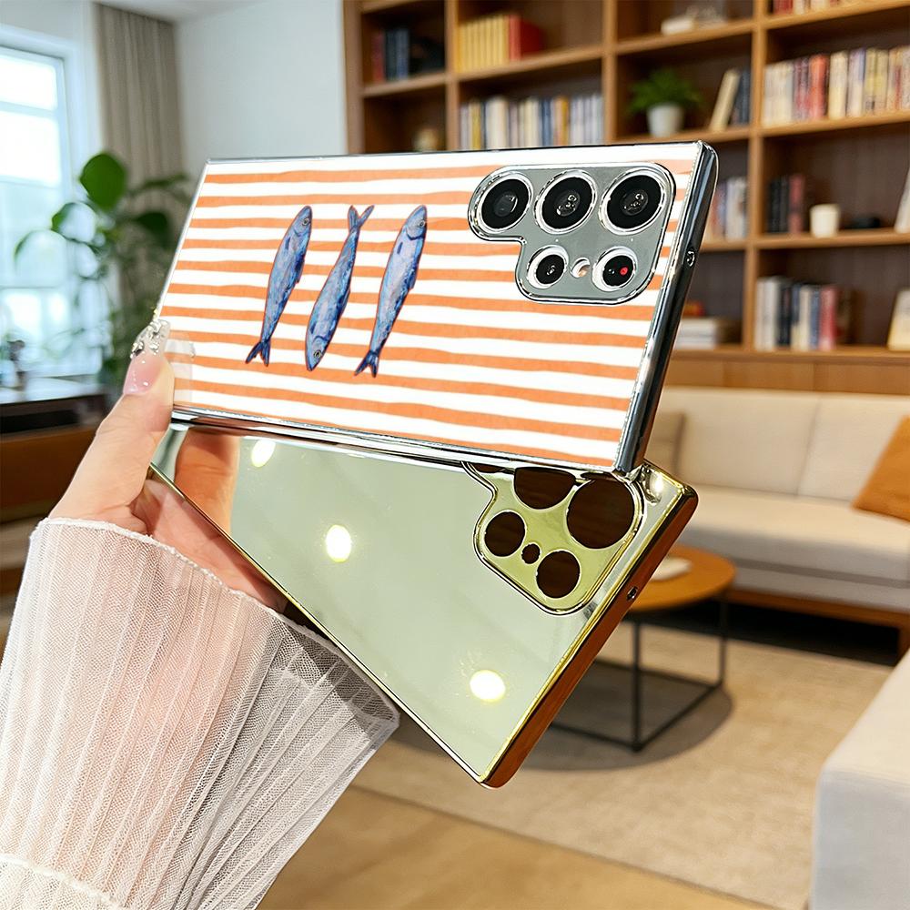 Ocean Life Striped Phone Case  - Phone Cases Metal 리뷰 및 가격