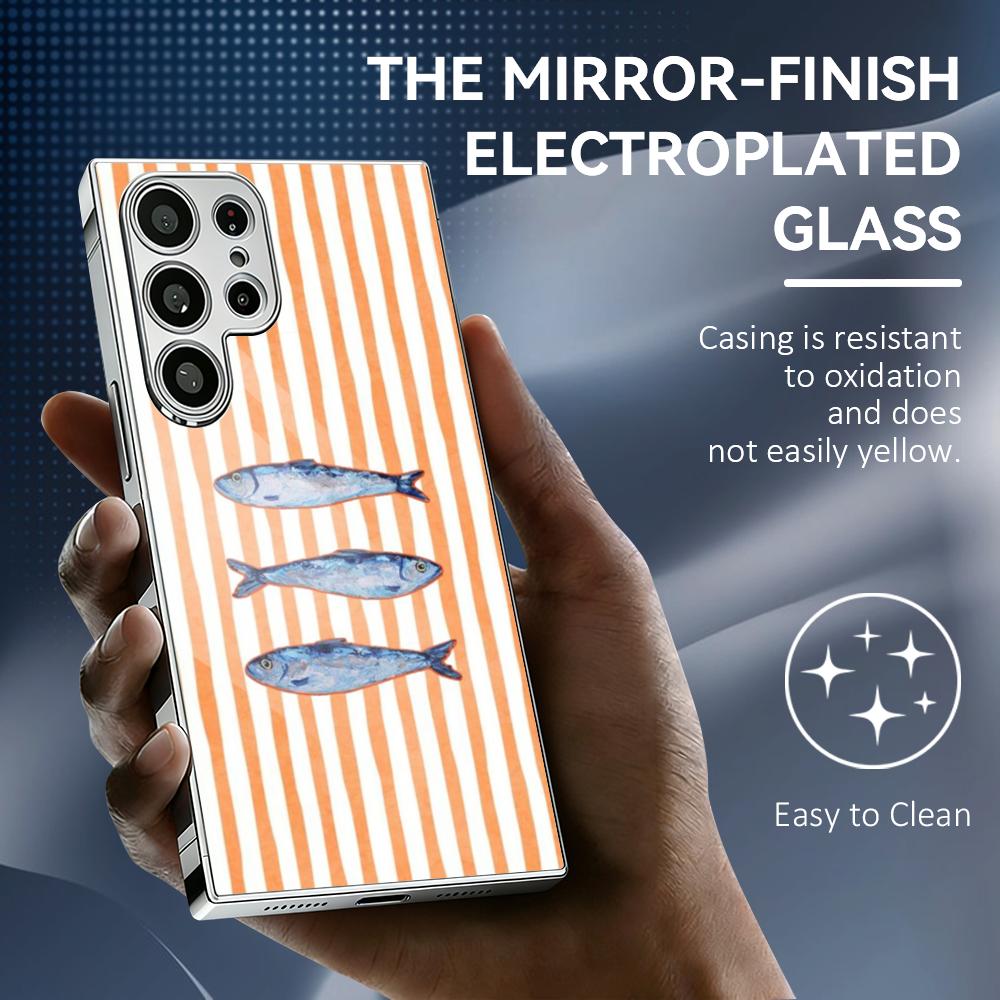 Ocean Life Striped Phone Case  - Phone Cases Metal 리뷰 및 가격