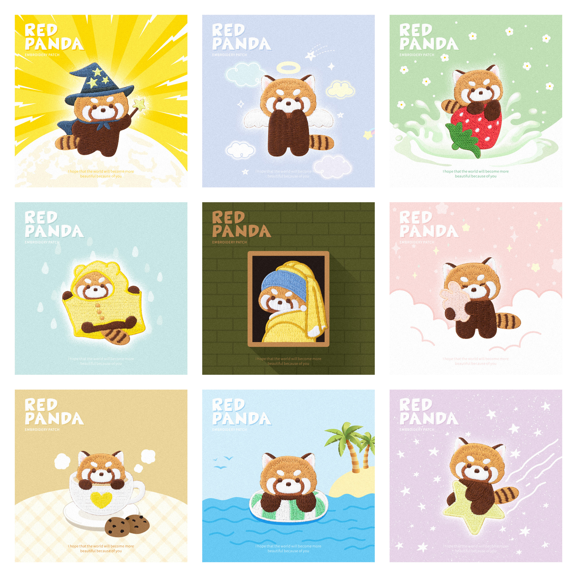 Cute Red Panda Embroidery Patc - Phone Cases Eco Friendly 리뷰 및 가격