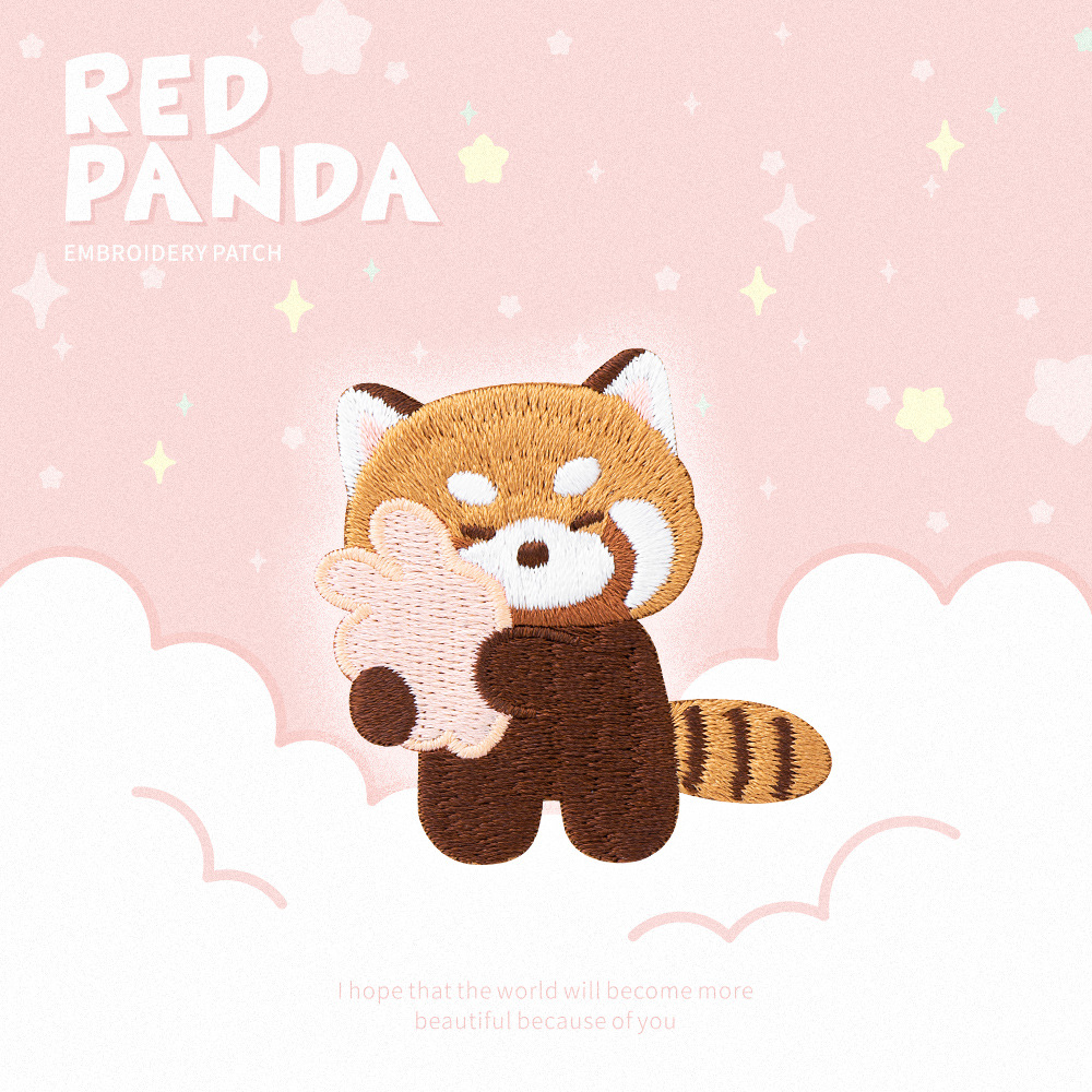 Cute Red Panda Embroidery Patc - Phone Cases Eco Friendly 리뷰 및 가격