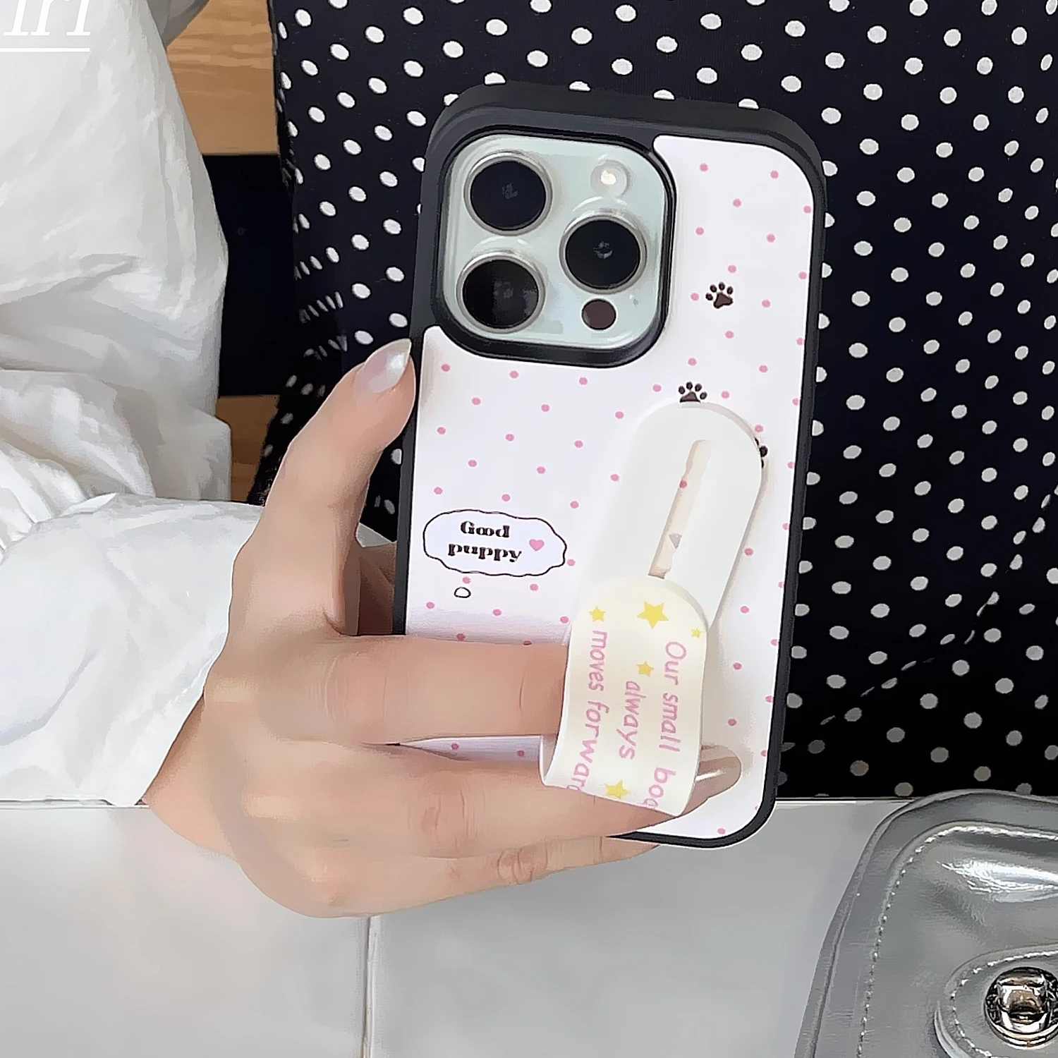 INS Pink Wave Point Good Puppy - Phone Cases Kawaii 리뷰 및 가격