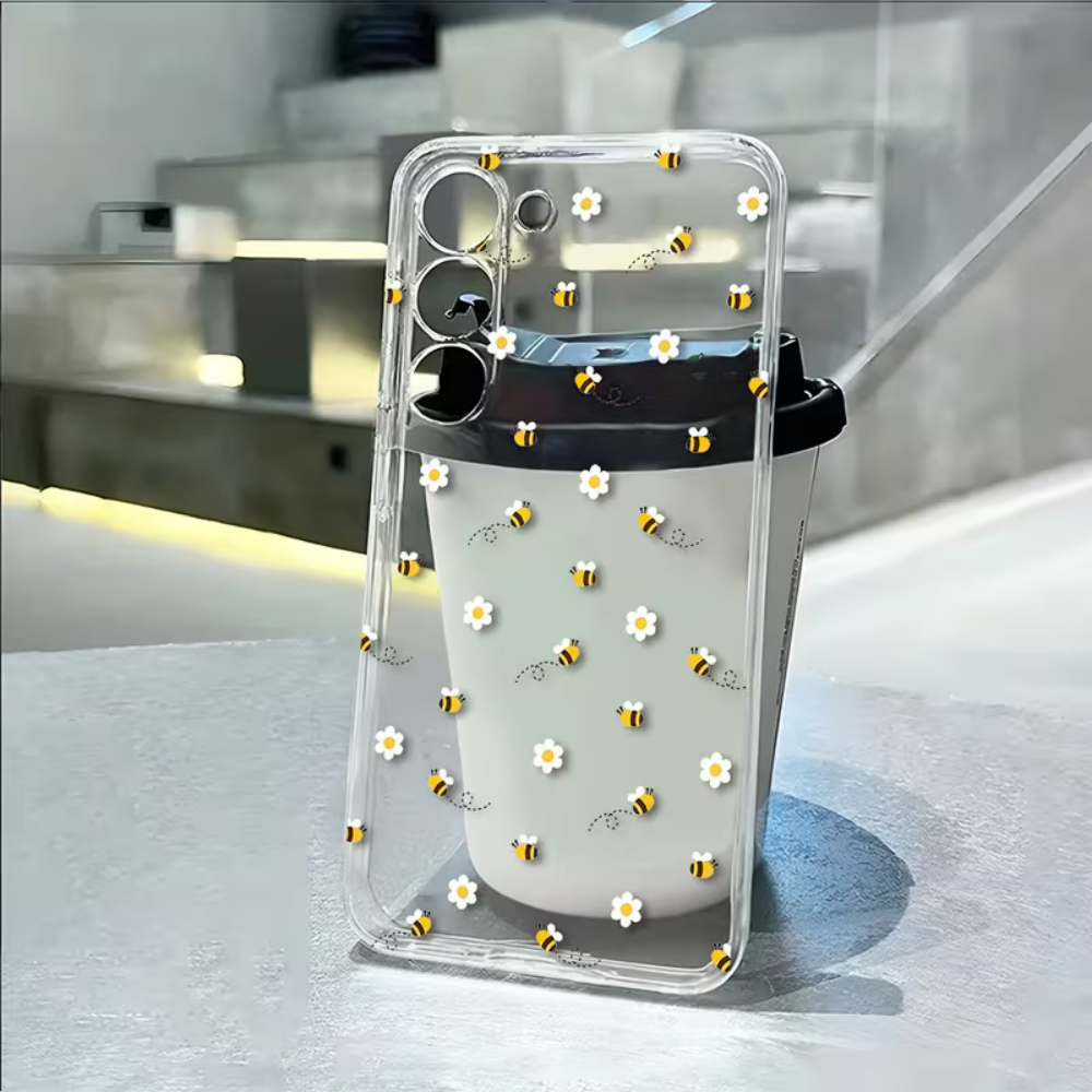 Bee White Flower Phone Case Fo - Phone Cases For Samsung S21 5G 리뷰 및 가격
