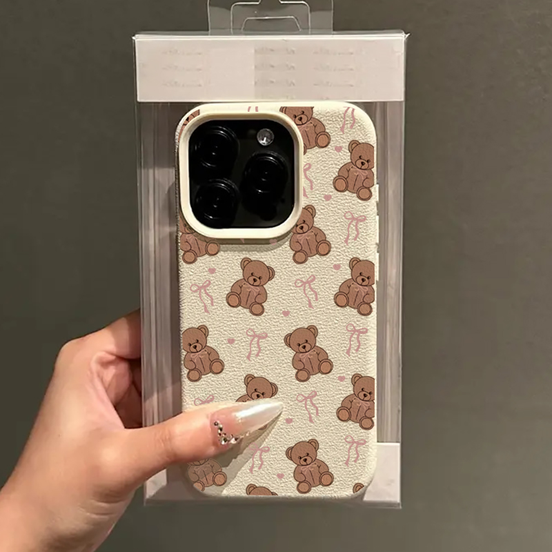 Cute Bow Tie Bear Lichee Patte - Phone Cases Cute 리뷰 및 가격
