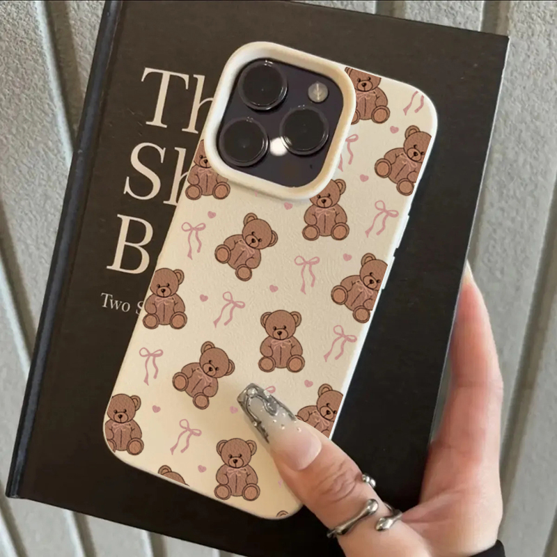 Cute Bow Tie Bear Lichee Patte - Phone Cases Cute 리뷰 및 가격