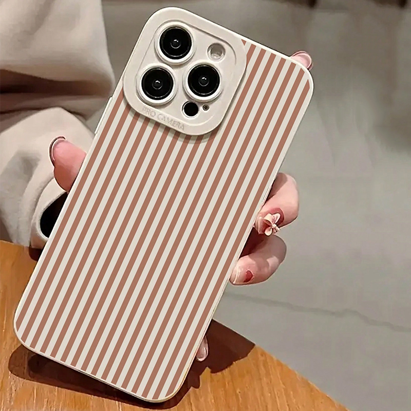 Pink Striped Painted Anti-Drop - Phone Cases For Iphone 15 리뷰 및 가격