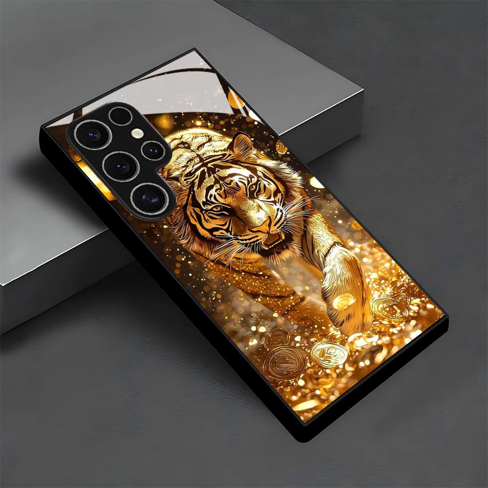 Tiger pattern glass Phone Case - Phone Cases For Samsung S21 5G 리뷰 및 가격