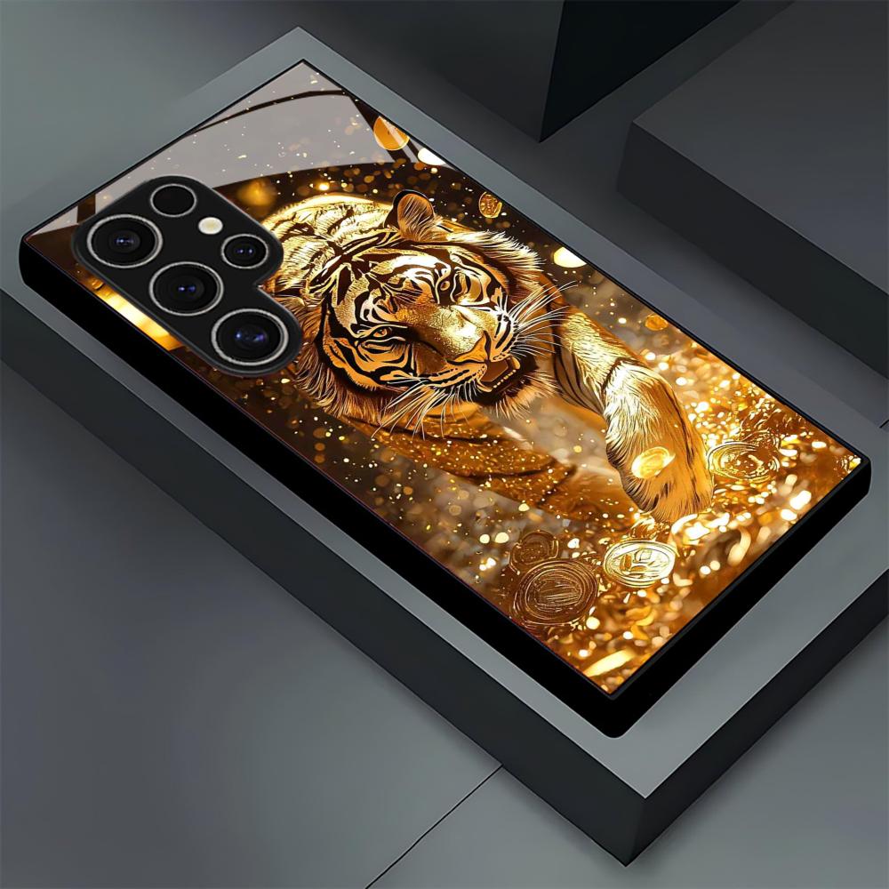 Tiger pattern glass Phone Case - Phone Cases For Samsung S21 5G 리뷰 및 가격